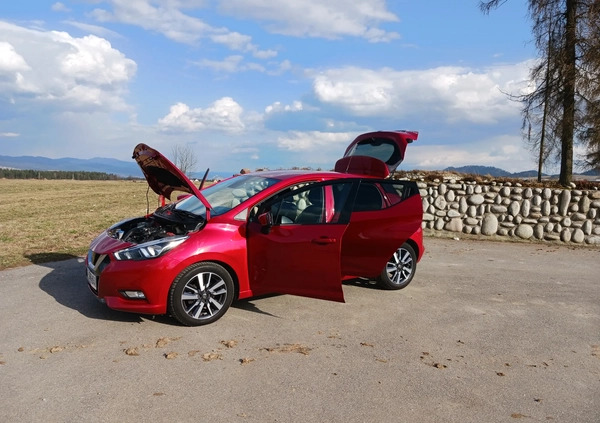 Nissan Micra cena 44900 przebieg: 46428, rok produkcji 2018 z Biała małe 497